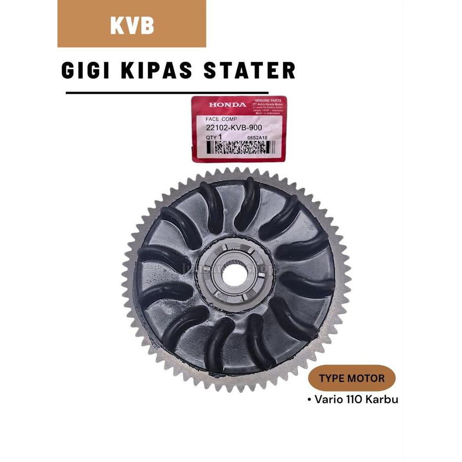 Gigi Kipas Lawan Stater Vario 110 Karbu Lama KVB Motorcycle Foto Asli - gigi stater vario