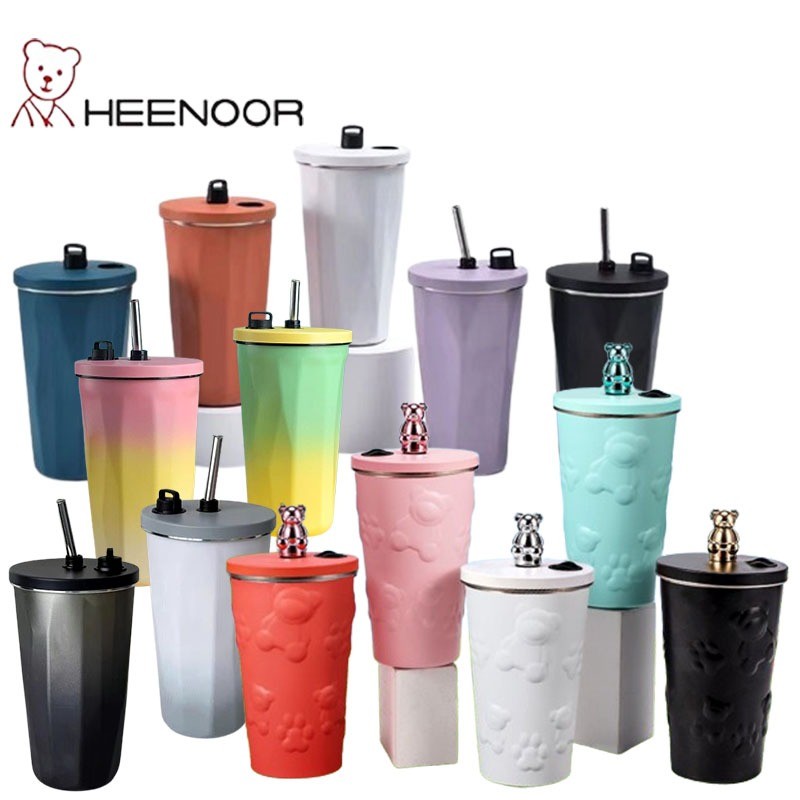 FLASHSALE [GGW] HEENOOR BOTOL TERMOS TUMBLER GEOMETRIS GRADASI & BEAR KOPI-TEH VACUUM