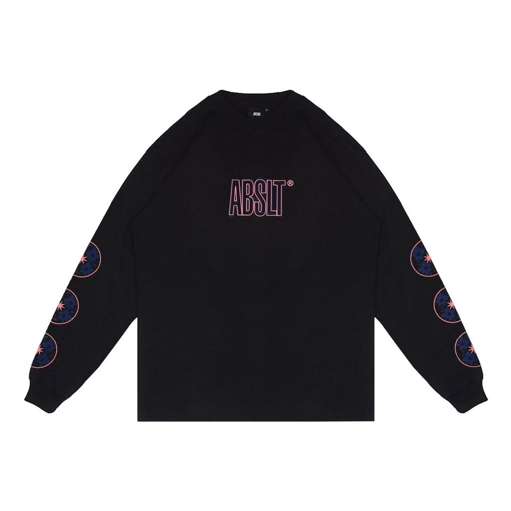 308 ABSLTUNSCRD - T-SHIRT LS OVS HOUSEFLY PINK - BLACK