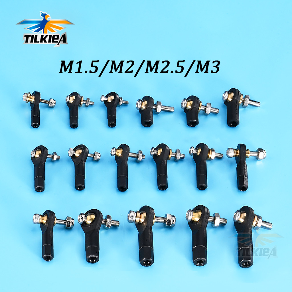 10PCS Nylon M1.5 M2 M2.5 M3 M4 Rod End Ball Joint with Screw for RC Airplane Car Boat Model Toy Truc