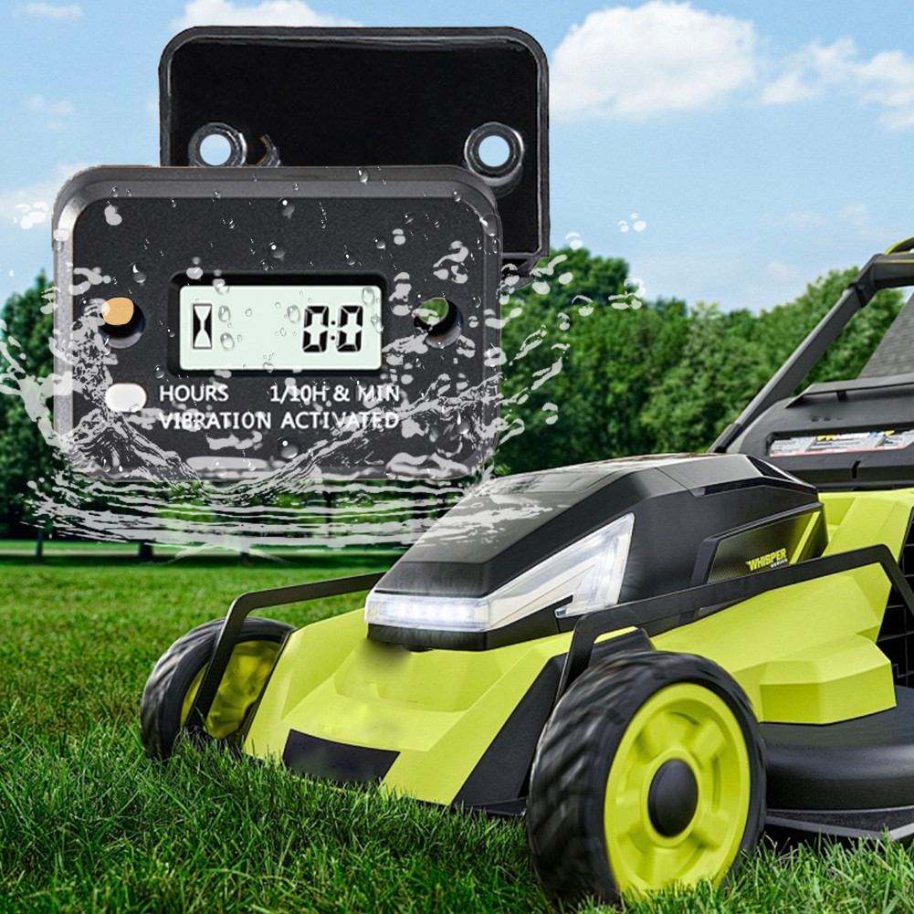 LCD Display Digital Vibration Tachometer Waterproof Wireless Vibration Hour Meter Counter Wireless R