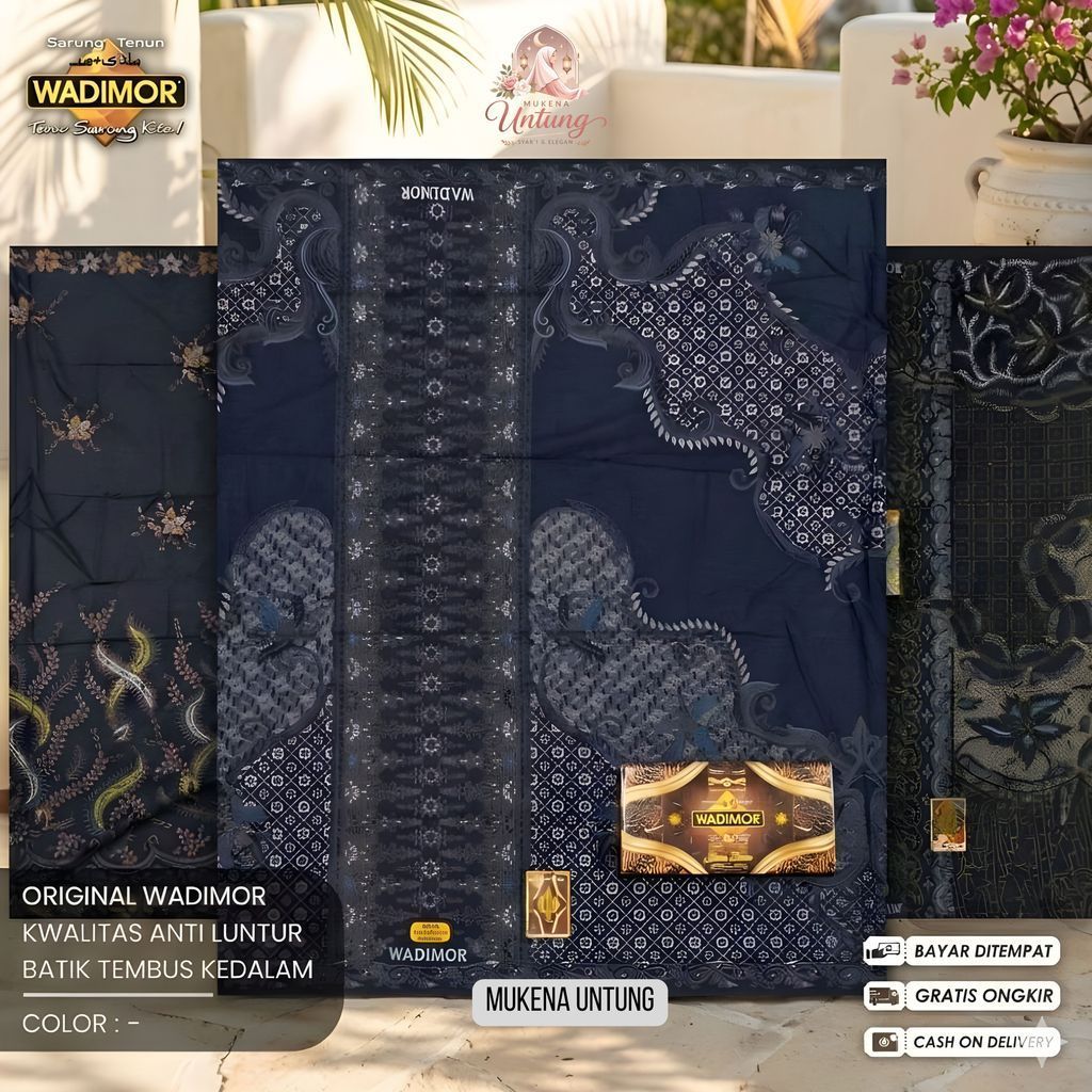 Sarung Wadimor Bahan Katun Super Adem Dingin Anti Gerah Lembut Di Kulit Motif Karpet Raudhah Madinah