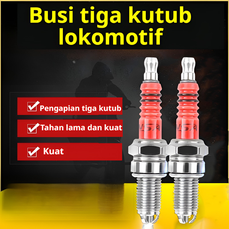 Nyala Lebih Kuat, Performa Meningkat Busi 3 Kaki Motor 110/125 A7TC/D8TC Untuk Beat/Scoopy/Mio/Sport