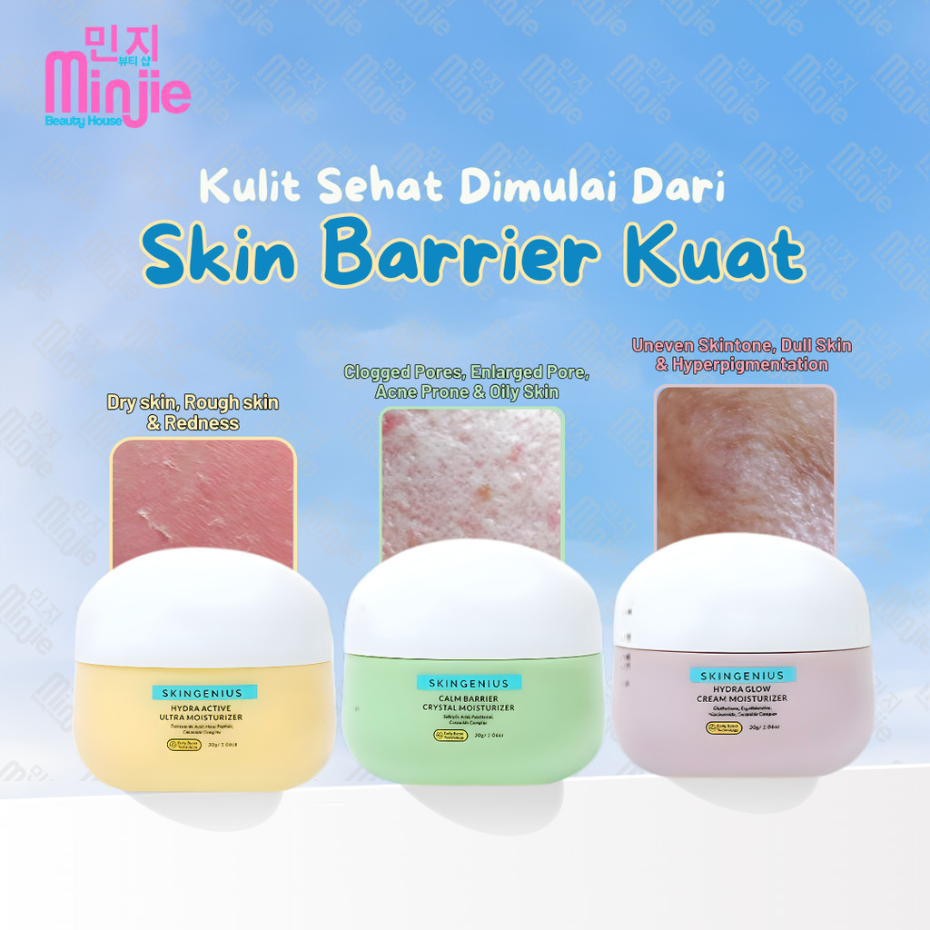 MINJIE x SkinGenius Cream Moisturizer - Pelembab Wajah Hydra Active Glow Barrier Sensitive Kering