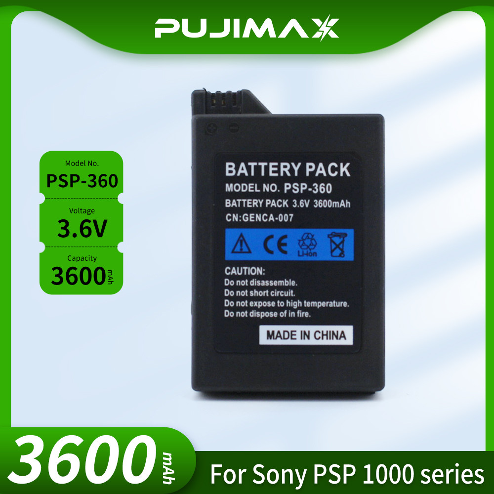 PUJIMAX Capacity 3600mah 3.6V Lithium Rechargeable Battery Replacement for Sony PSP 1000 PSP-110 Bat