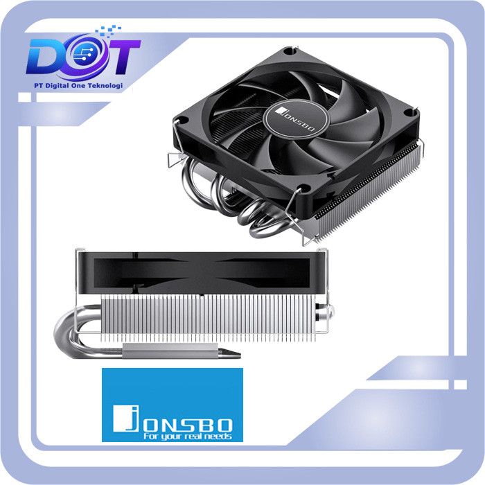 Cpu Cooler JONSBO HP-400S BLACK Ultra Low Profile Heatsink Fan Processor 4 Heatpipes