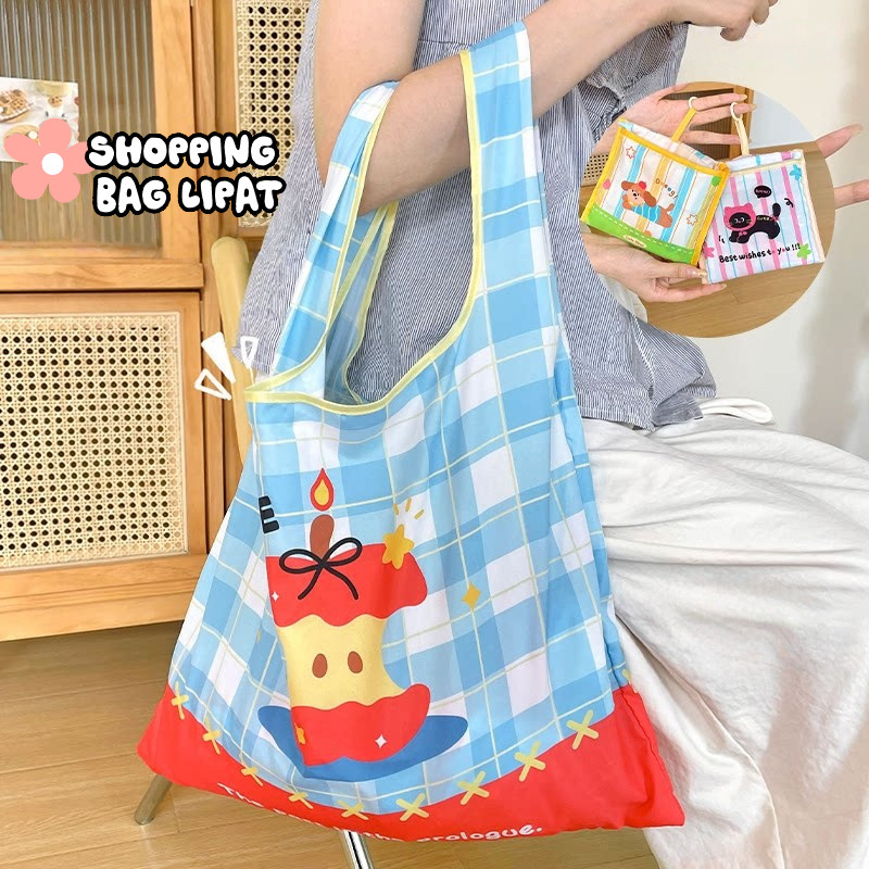 Shopping Bag Lipat/Go Green Bag/Tas Belanja Lipat Animal/Tas Lipat Travel Bag/Tas Lipat Travelling W