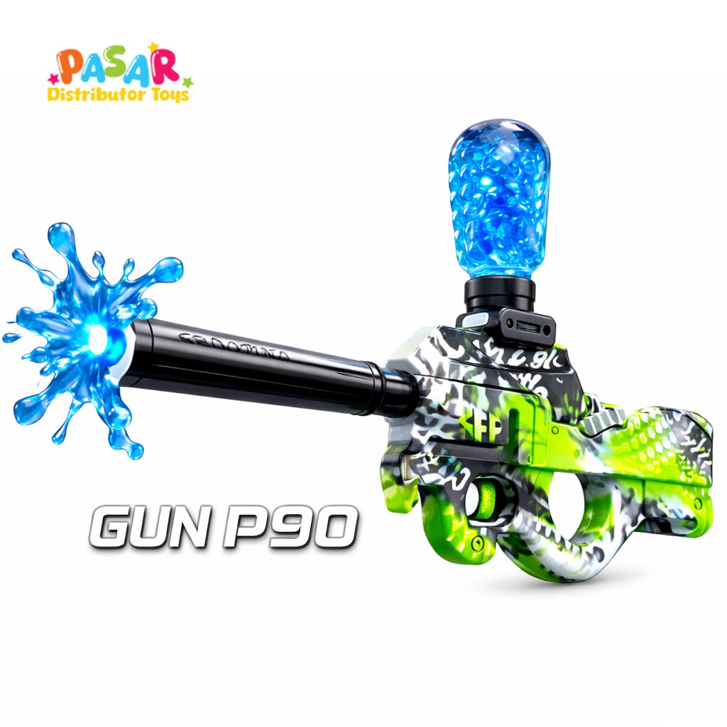 Mainan Anak P90 ROSSING THE BATTLEFIELD 15921-2 Mainan Tembakan Anak Battle Storm Water Bubble Seru