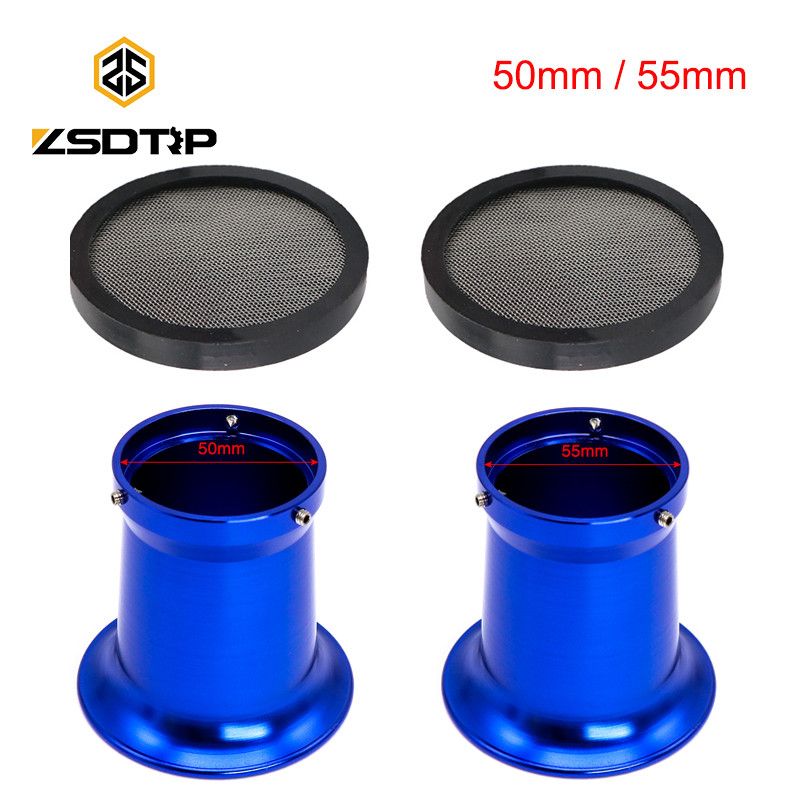 Filter Udara Karburator ZSDTRP 50/55mm Dengan Mesh Trumpet Velocity Stack Untuk PE PWK21 24 26 28 30