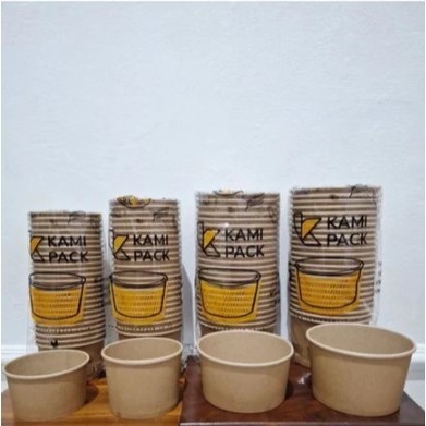 KYK KRAFT BROWN PAPER BOWL KRAFT COKLAT 360 / 500 / 650 / 800 ML PAPER BOWL KRAFT PAPER BOWL MAKANAN