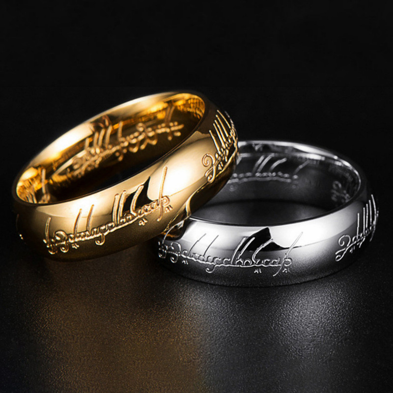 Lord of the Rings Lord of the Rings Cincin Titanium Steel Cincin Pasangan Stainless Steel Non-Fading