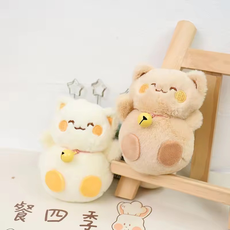 Yamata Gantungan Kunci Boneka kucing Bell yang menggemaskan, boneka Bell yang lucu, gantungan kunci 
