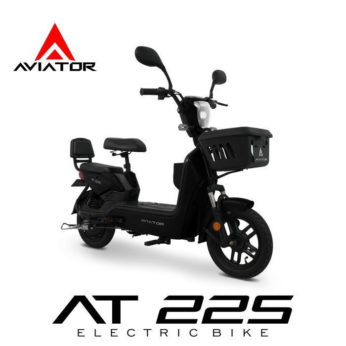 Sepeda Listrik AVIATOR AT 225 E Bike 500watt Electric Bike - Hitam - Hitam