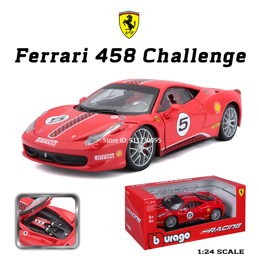 Bburago 1:24  Ferrari 458 Challenge FXX K 488 FORMULA RACING Alloy Luxury Vehicle Diecast Cars Model