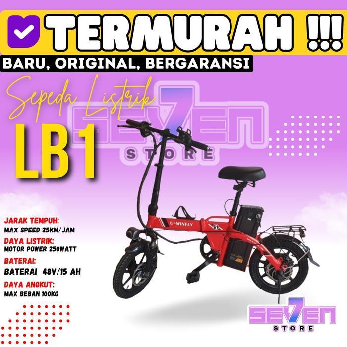 Sepeda Lipat Listrik Via U Winfly LB 1 - RED