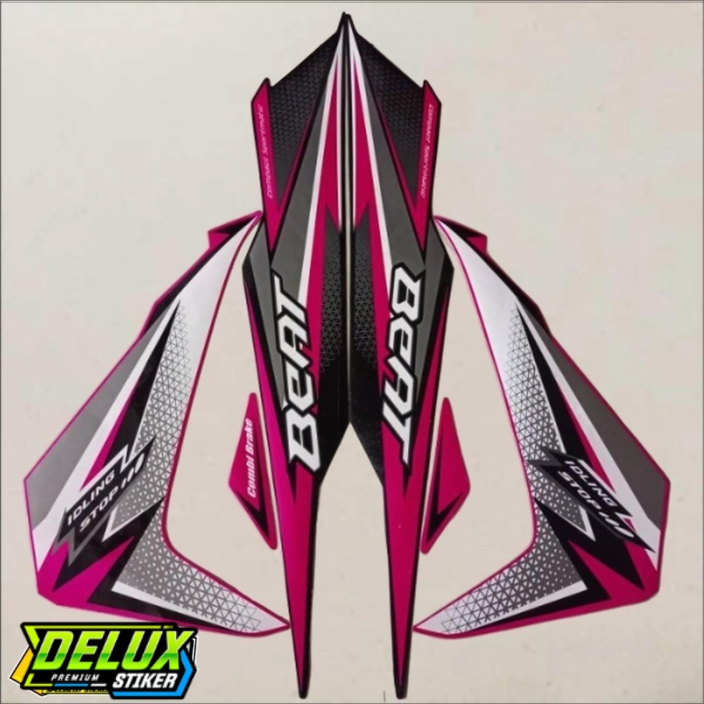 striping stiker beat esp eco  2018 pink magenta hitam
