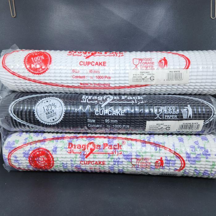 Kertas Cupcake / Cake Case / Cup Case 9.5 cm - Hitam
