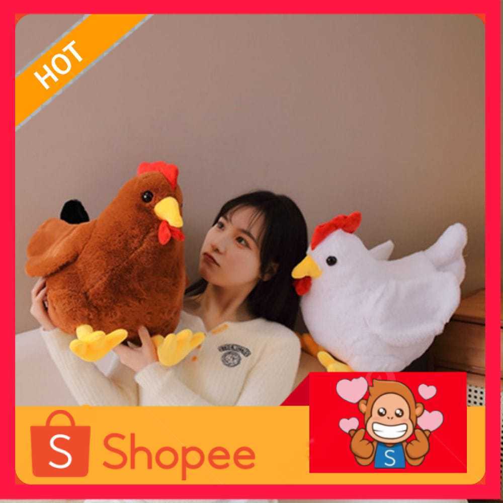 Boneka Hewan Ayam Gemoy Lucudan Imut Boneka Ayam Negri Boneka Ayam Petelur Boneka Mainan Anak Hadiah