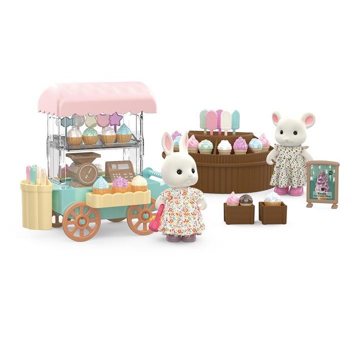 [Tia toys] Koala Diary Sylvanian Bakery Cart House mainan rumah gerobak boneka - Ice Cream