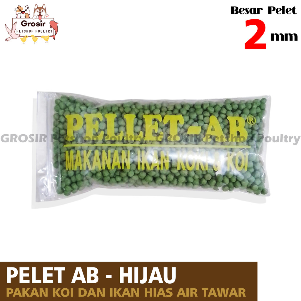 MAKANAN IKAN PELET AB HIJAU SPIRULINA SUPER IKAN KOKI KOI 2 MM 5 MM PELET-AB PELET AB