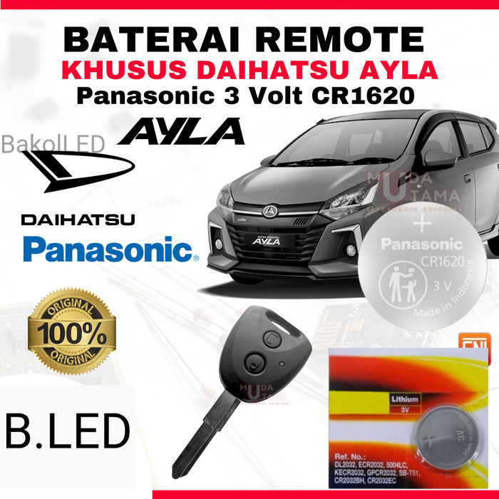Baterai Remote DAIHATSU AYLA - ORIGINAL P4.N4.S0.N1C CR1620 | Battery Remote DAIHATSU AYLA | Baterai