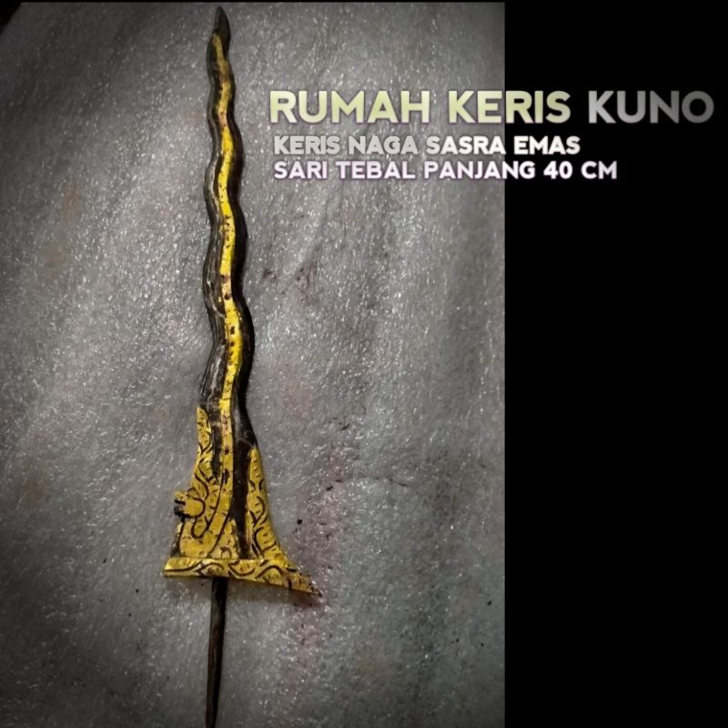KERIS NAGA SASRA TANPA WARANGKA PANJANG 40 CM