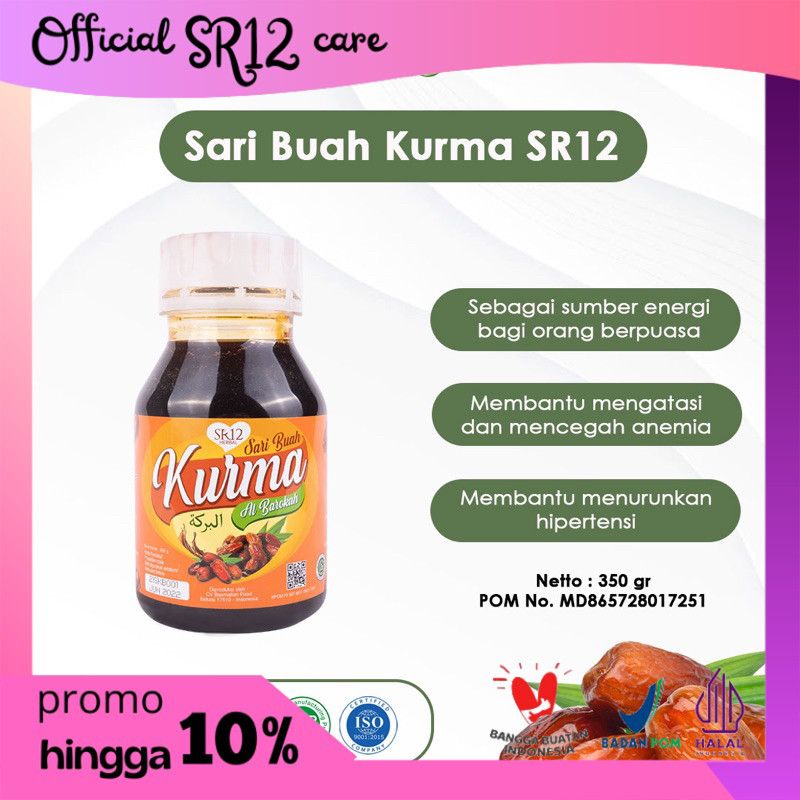 Sari Kurma SR12 SR 12 Asli Penambah Stamina Pria Laki Laki Dewasa Obat Herbal Anemia Hipertensi