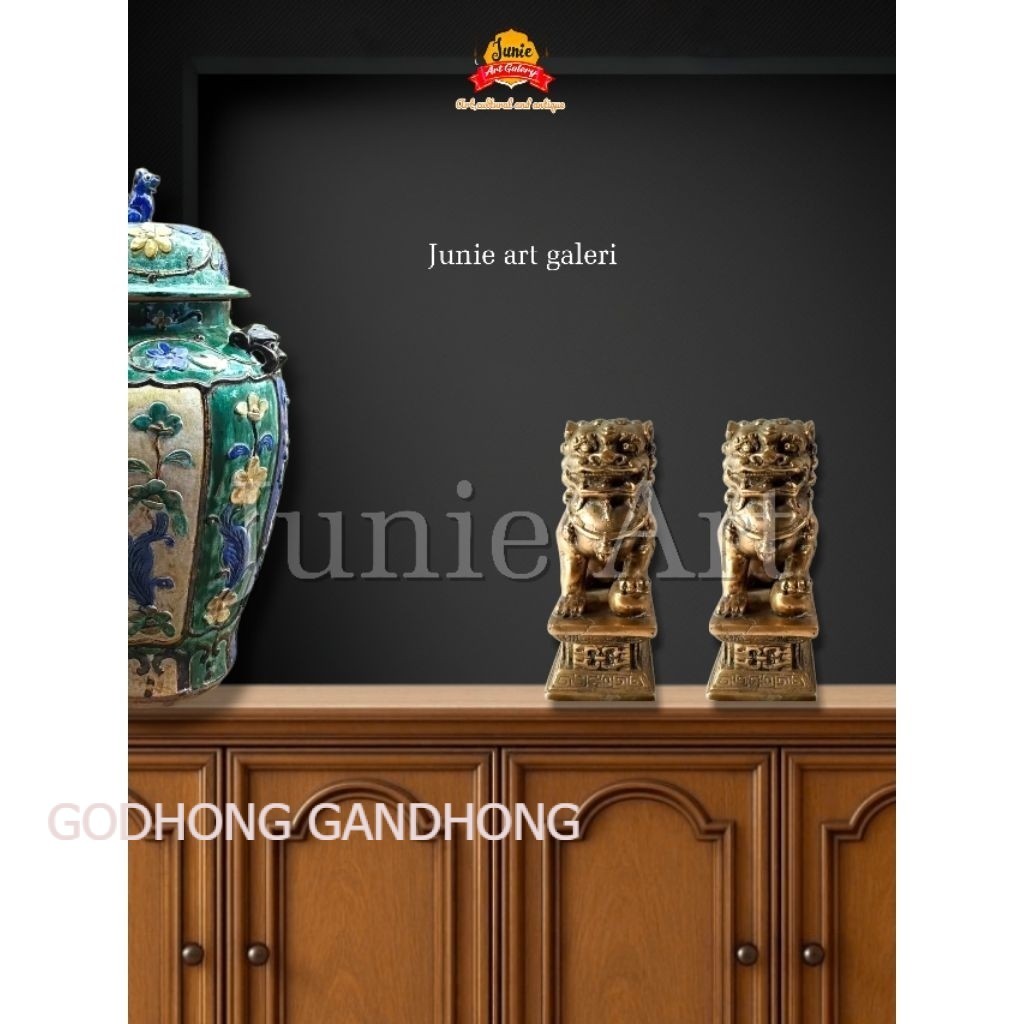 Singa Killin / Singa Qillin / Singa Cina / Singa Samsi / Keberuntungan Emas Bahan Kuningan asli LSP2