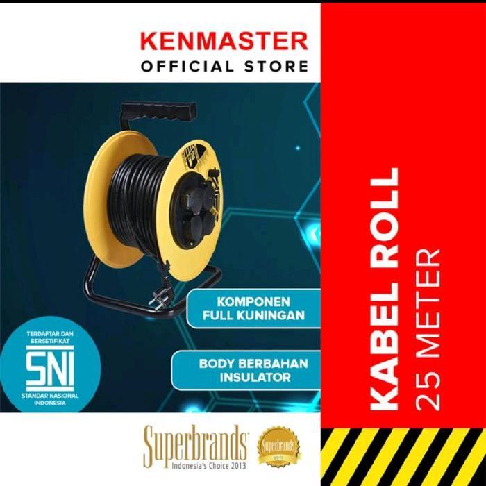 Kabel Roll KENMASTER 25mtr 4 Lubang Colokan - KENMASTER Kabel Roll 25 meter SNI - Kabel Roll