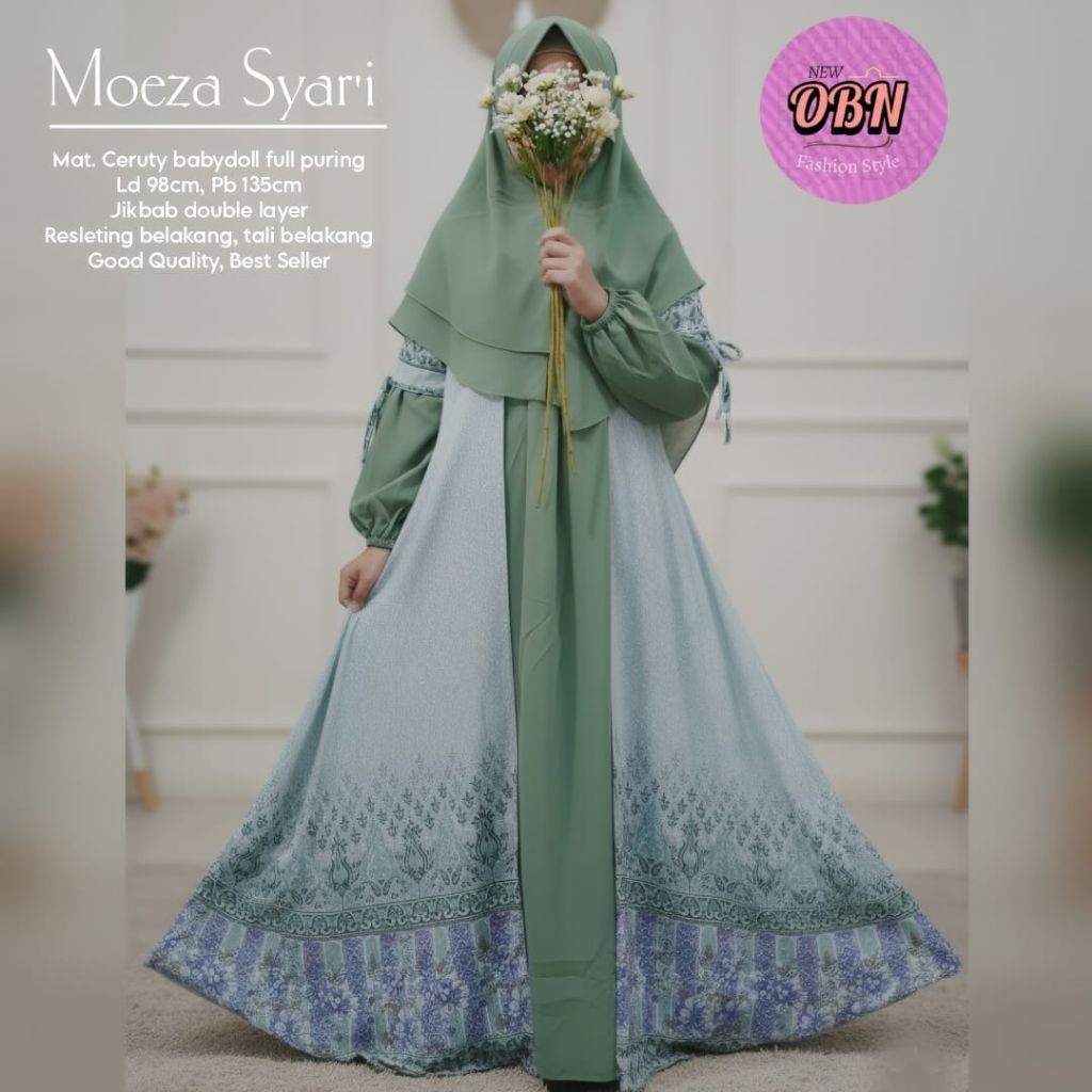 ada grup reseller tanyakan admin alya store untuk join Dress Gamis Anak Best Seller Moeza Set  OBN a