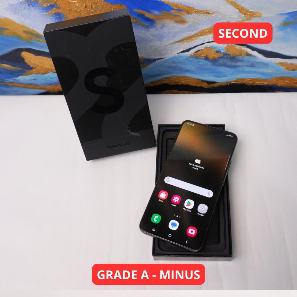SAMSUNG S22+ 8/256 GB GRADE A - MINUS HP SECOND ORIGINAL SINAR MUTIARA CELL