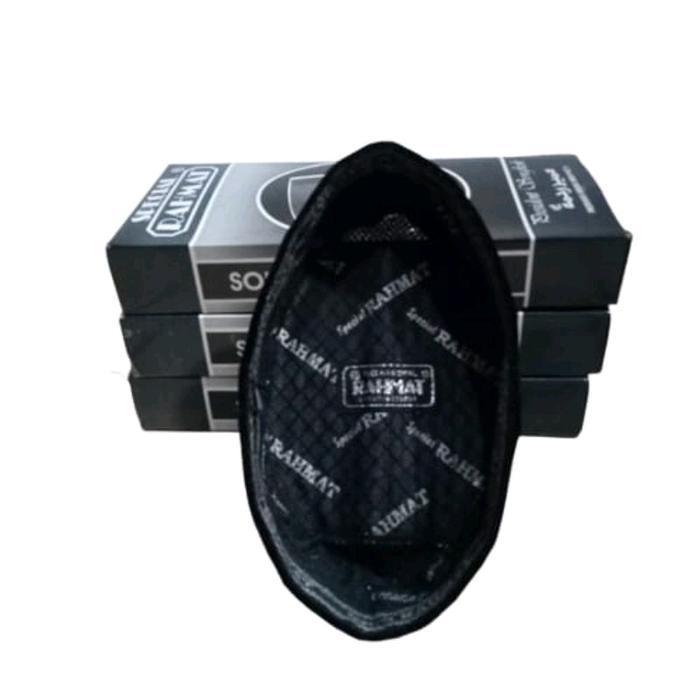 peci hitam ac tinggi 7 songkok hitam merek rahmat - Tinggi 7, 6