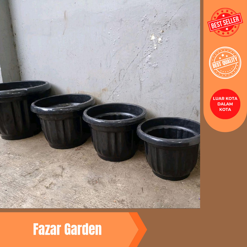 pot hitam,pot garuda hitam, tabulapot ukuran 30,35,40