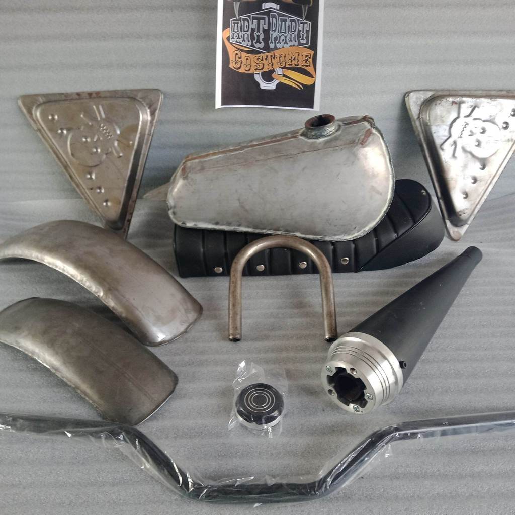 Paket tangki motor Paket Tangki DT Dasar Motor Custom Bahan Japstyle Lengkap Komplit Murah Pnp  CB G