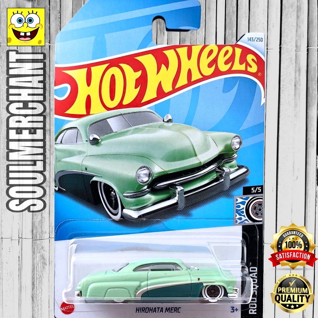 Hot Wheels Hirohata Merc Hijau Diecast Classic Car