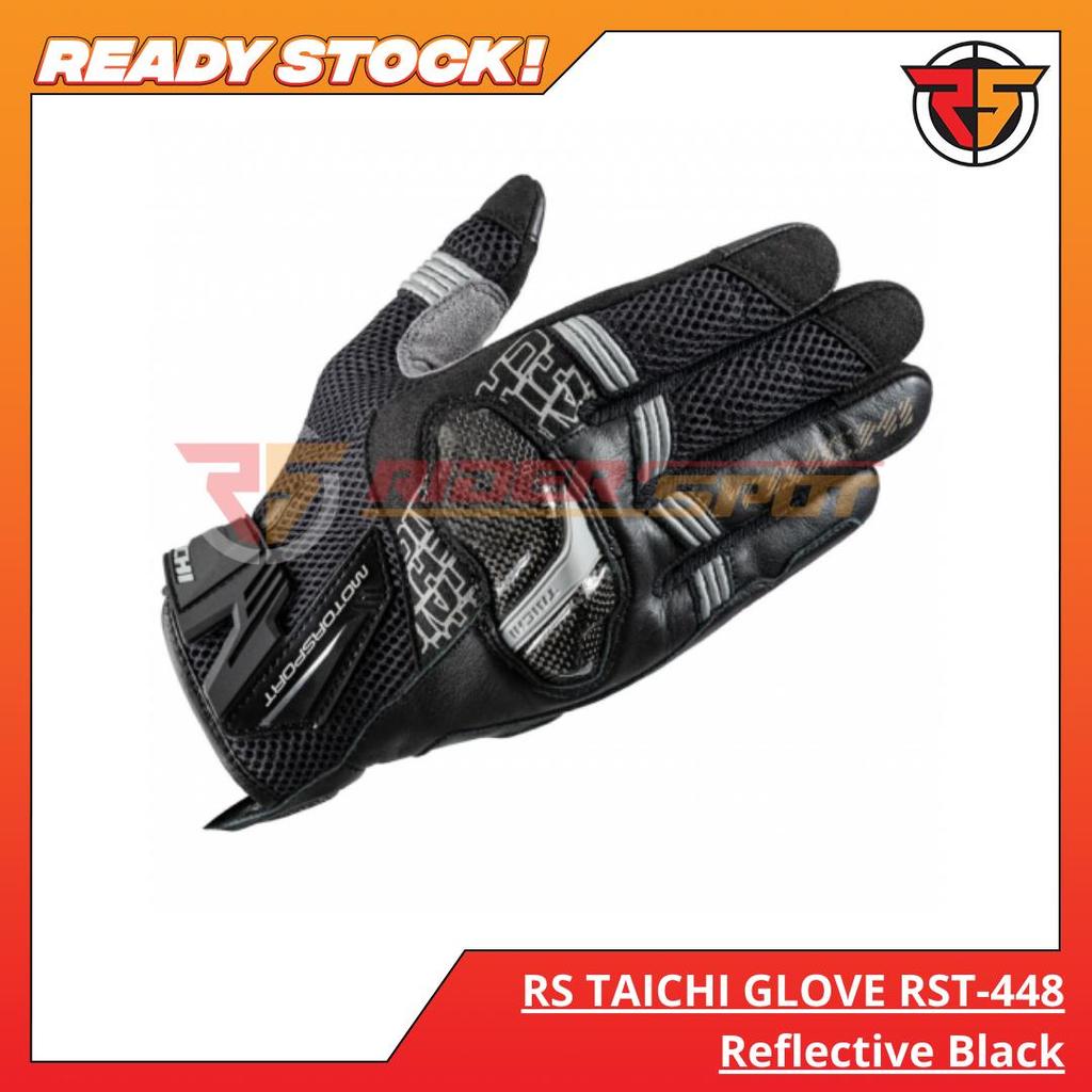 Sarung Tangan Motor RS TAICHI GLOVE RST-448 Reflective Black Original