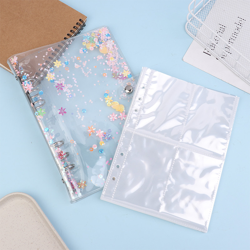 A5 Binder Case Personal Notebook Protector 25 A5 4panel Pages Colorful Cover Simple Handbook PVC ary