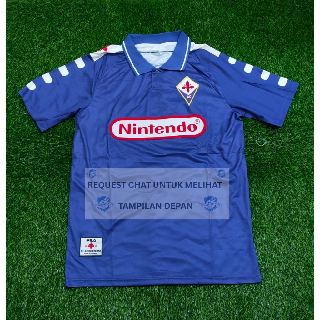 JERSEY BAJU BOLA RETRO VINTAGE FIORENTINA HOME 1998/1999