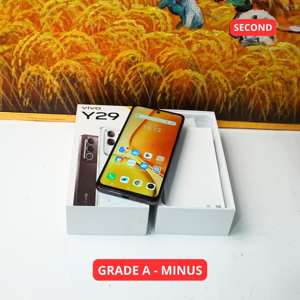 VIVO Y29 6/128 GB GRADE A - MINUS HP SECOND ORIGINAL SINAR MUTIARA CELL