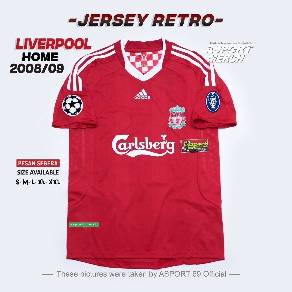 LIVERPOOL RETRO HOME 2008 2009 FORMOTION  RETRO LFC HOME 08 09