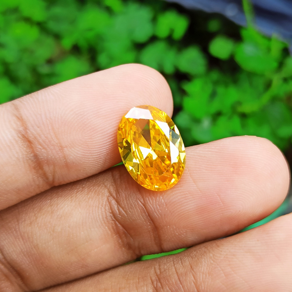 BATU PERMATA YELLOW SAFIR CUTTING ASLI CHATAM