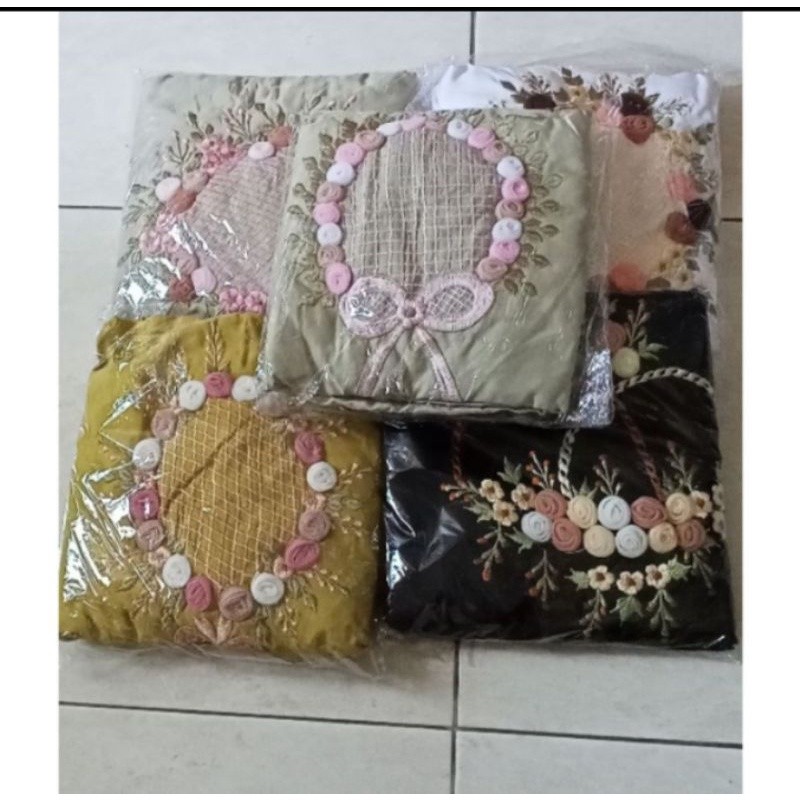 MUKENA DEWASA TERUSAN RAYON BUNGA TILE