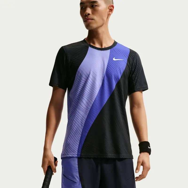 Nike Tennis Men NKCT Shirt Dri-Fit ADV Slam Sapphire Dark Obsidian Kaos Baju Tenis Pria (100% origin