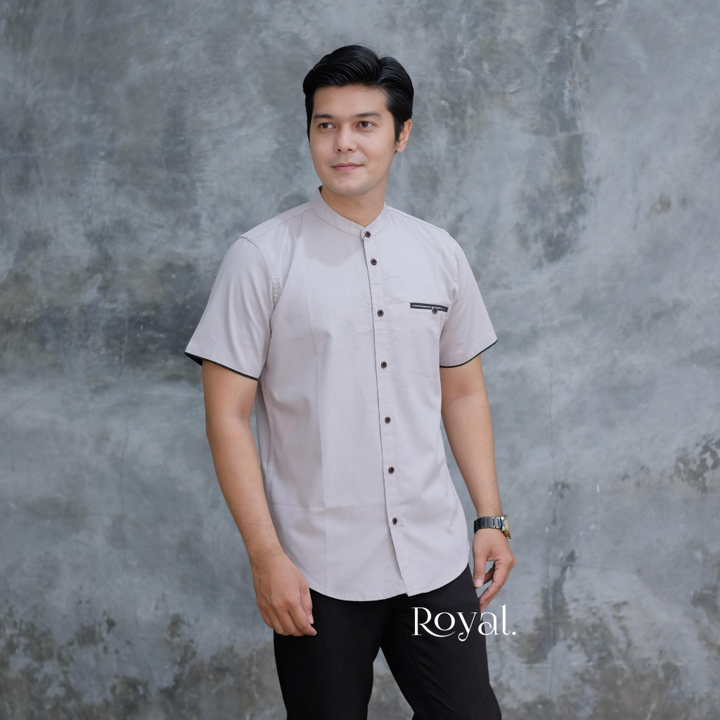 Baju Koko Kurta Polos Lengan Pendek Pria Dewasa Kerah Shanghai  Murah