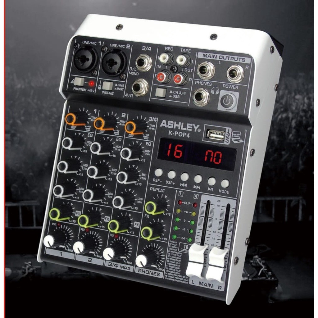Mixer Audio ASHLEY K-POP4 KPOP4 4 channel ORIGINAL