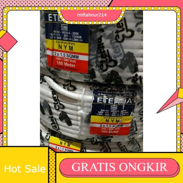 Eterna NYM Kabel Tembaga 2x1.5 100M