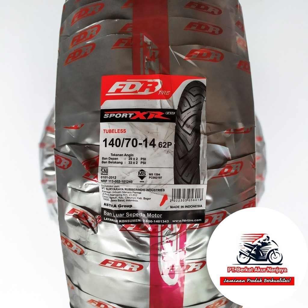 FDR Sport XR Evo 140/70-14 Tubeless Ban Belakang Aerox