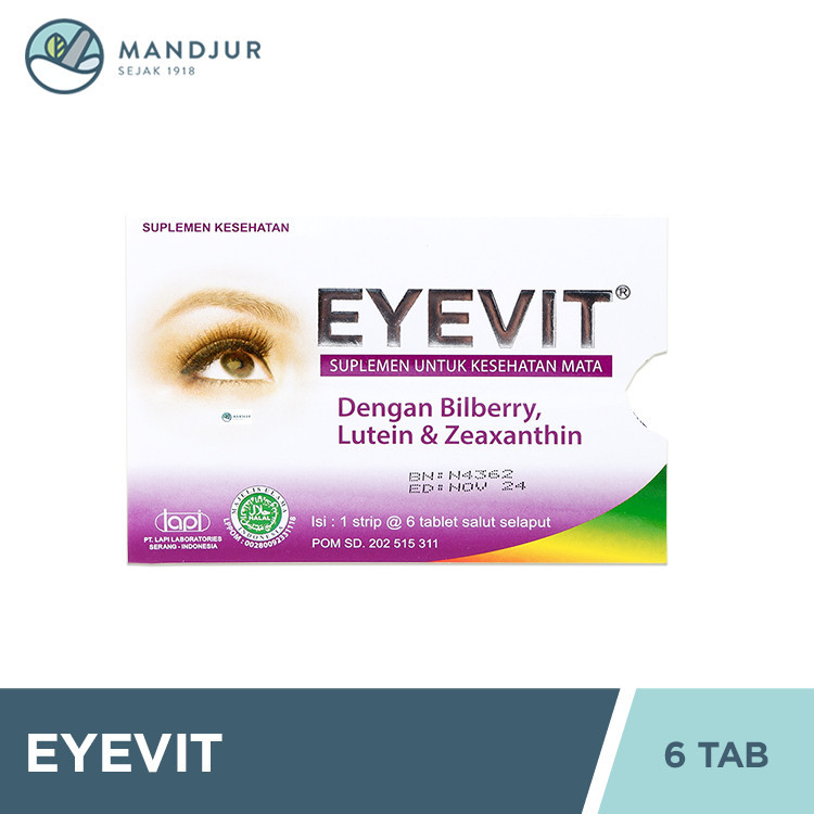 [obat mata] Eyevit 6 Tablet - Suplemen Kesehatan Mata