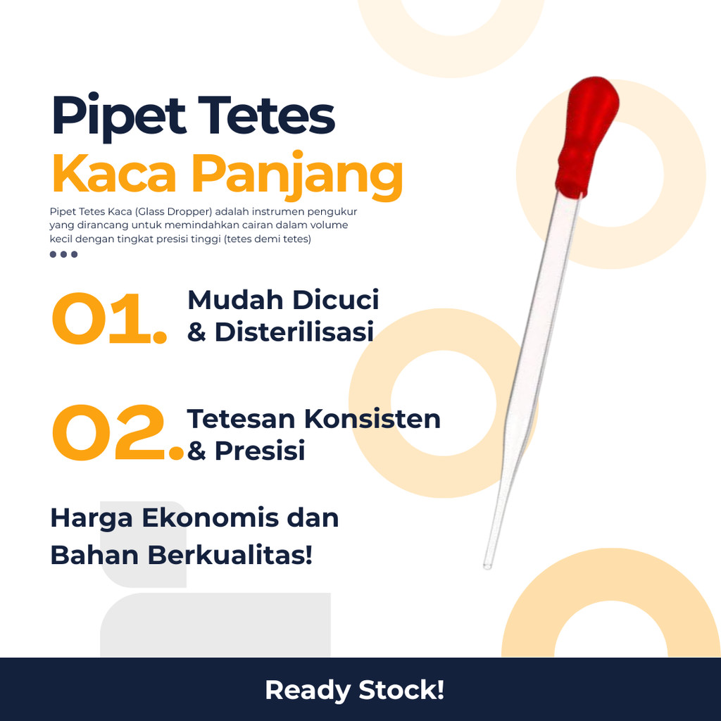 PIPET TETES KACA PANJANG