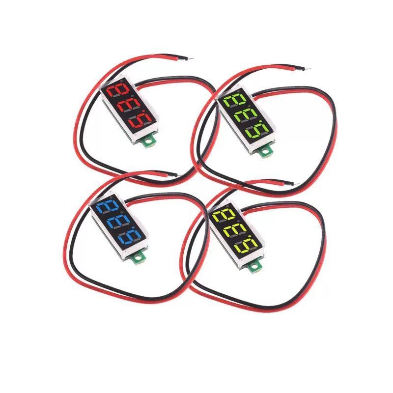 voltmeter 0.28inch digital display dc voltmeter 2 kabel 2.5-40v TANPA FRAME